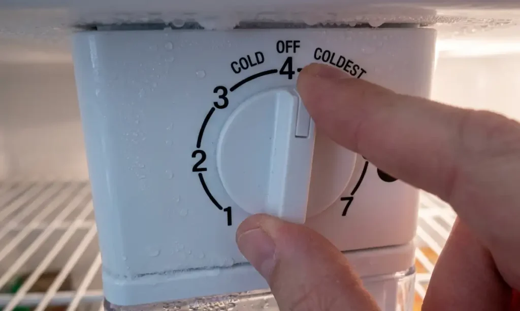 Frigidaire mini fridge temperature settings dial 1 to 7